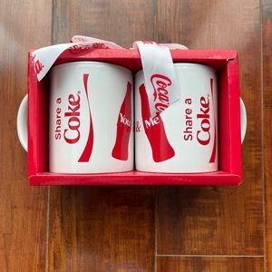 New In Box SHARE A COKE 2 Mug Set